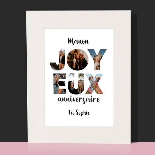 Collage Photo De Lettre: Cent Ans De Tes Photos - Cadre Photo