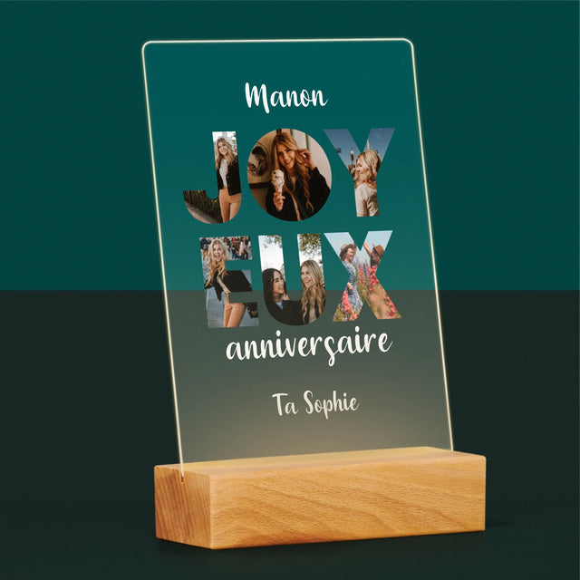 Collage Photo De Lettre: Cent Ans De Tes Photos - Impression Sur Verre Acrylique