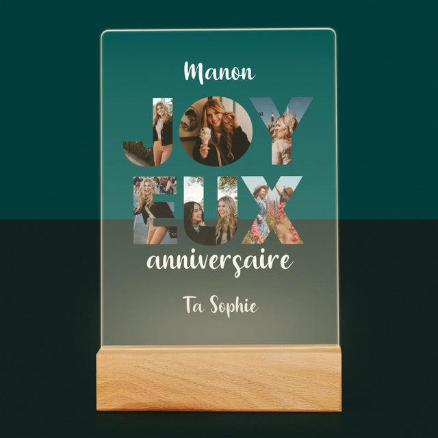 Collage Photo De Lettre: Cent Ans De Tes Photos - Impression Sur Verre Acrylique