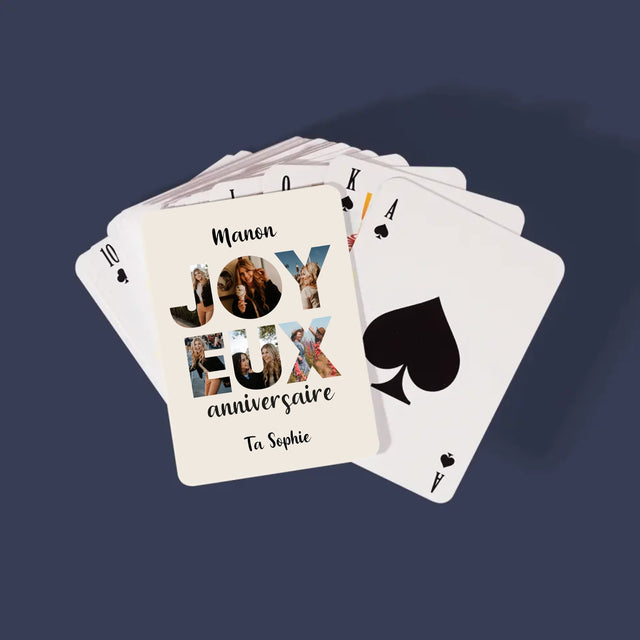 Collage Photo De Lettre: Cent Ans De Tes Photos - Cartes À Jouer