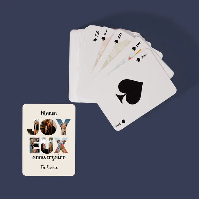 Collage Photo De Lettre: Cent Ans De Tes Photos - Cartes À Jouer