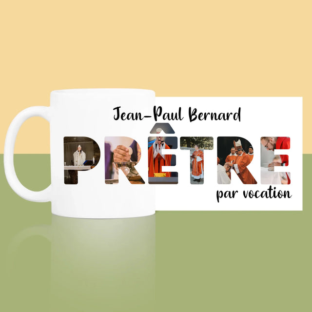 Collage Photo De Lettre: Prêtre Par Vocation - Le Mug