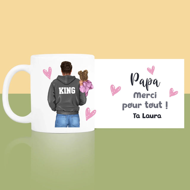La Création Du Personnage: Papa Avec Enfant - Le Mug