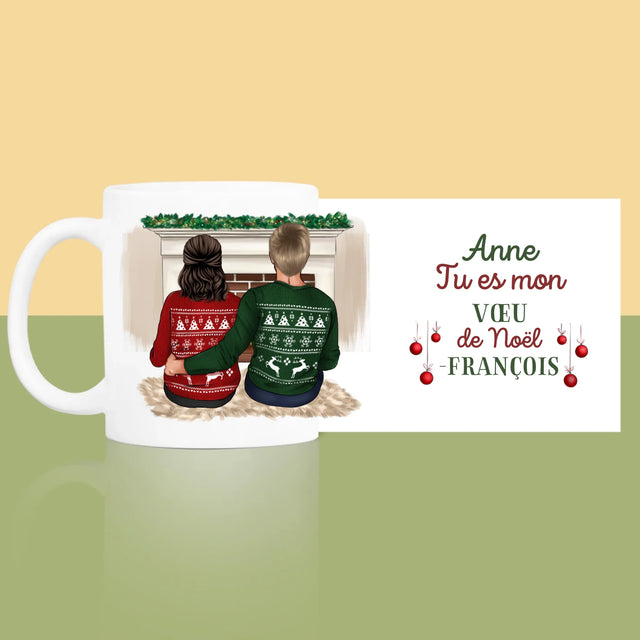 La Création Du Personnage: Couple De Noël - Le Mug