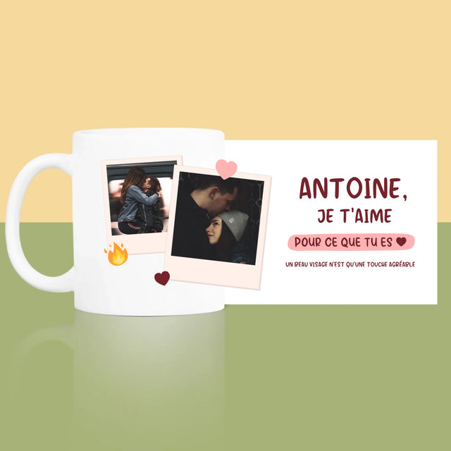 Le Collage Photo: Je T'Aime Pour Ce Que Tu Es - Le Mug