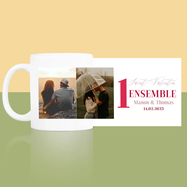 Le Collage Photo: Première Saint-Valentin Ensemble - Le Mug