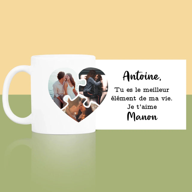 Le Collage Photo: Puzzle De La Saint-Valentin - Le Mug