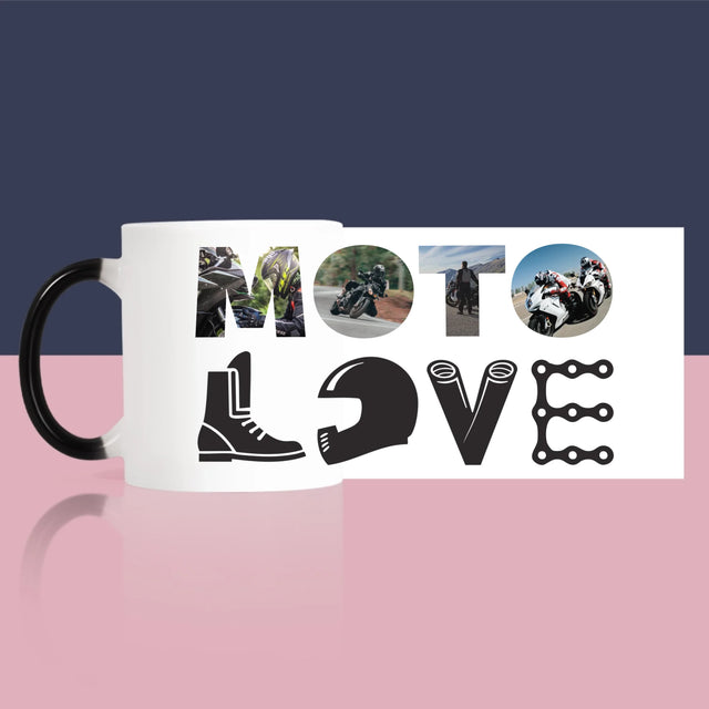Collage Photo De Lettre: Motolove - Le Mug
