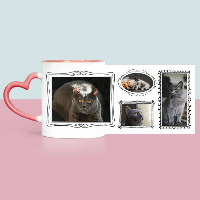 Le Collage Photo: Un Mur D'Exposition Avec Un Animal - Le Mug