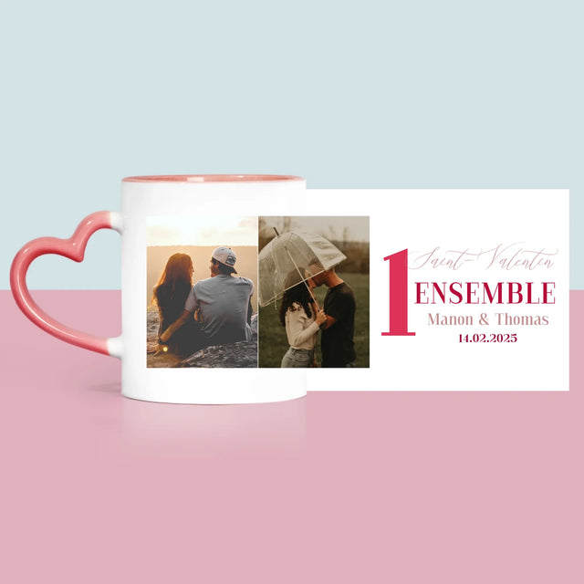 Le Collage Photo: Première Saint-Valentin Ensemble - Le Mug