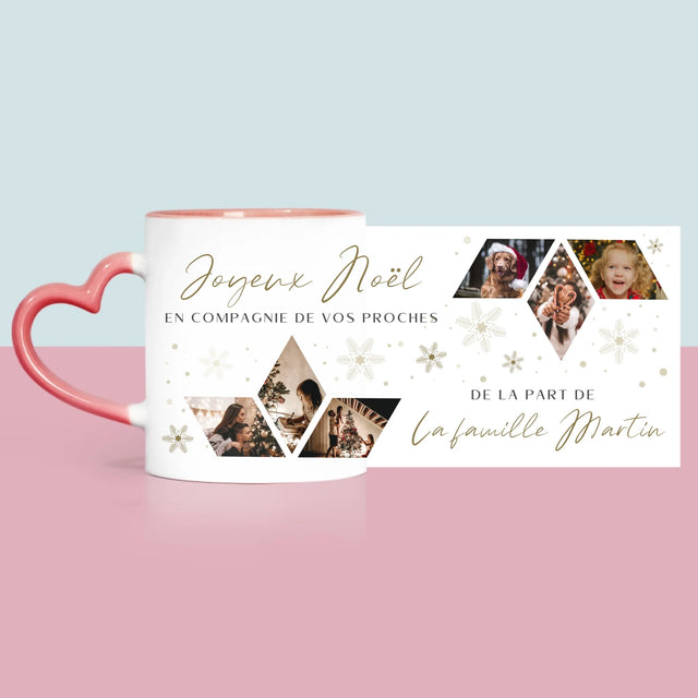 Le Collage Photo: Joyeux Noël Flocon De Neige - Le Mug