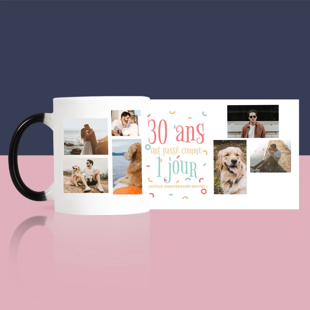 Le Collage Photo: 30 Ans Ont Passé - Le Mug