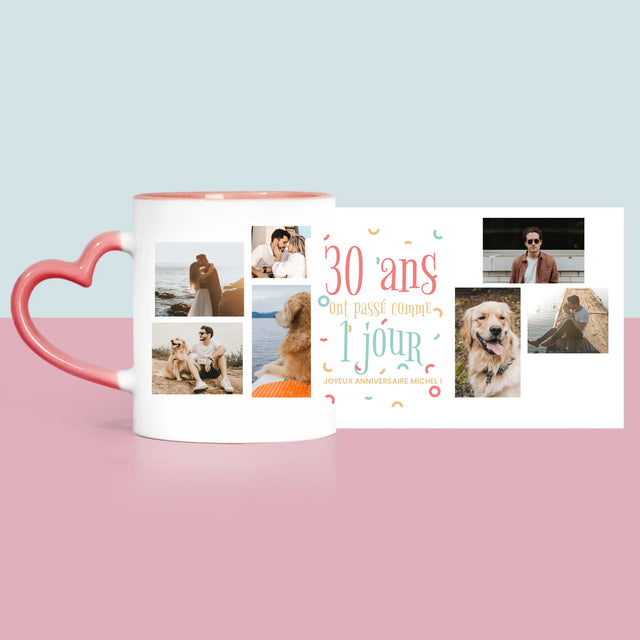 Le Collage Photo: 30 Ans Ont Passé - Le Mug