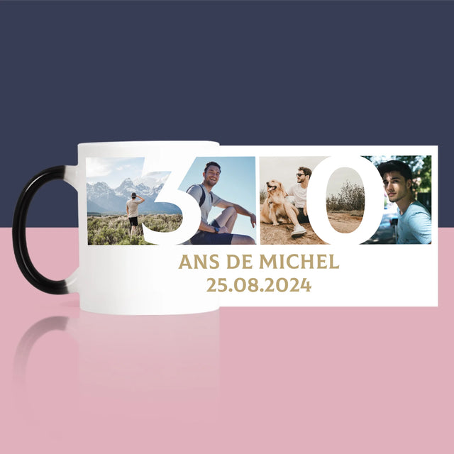 Le Collage Photo: 30 Ans Chiffre Photos - Le Mug