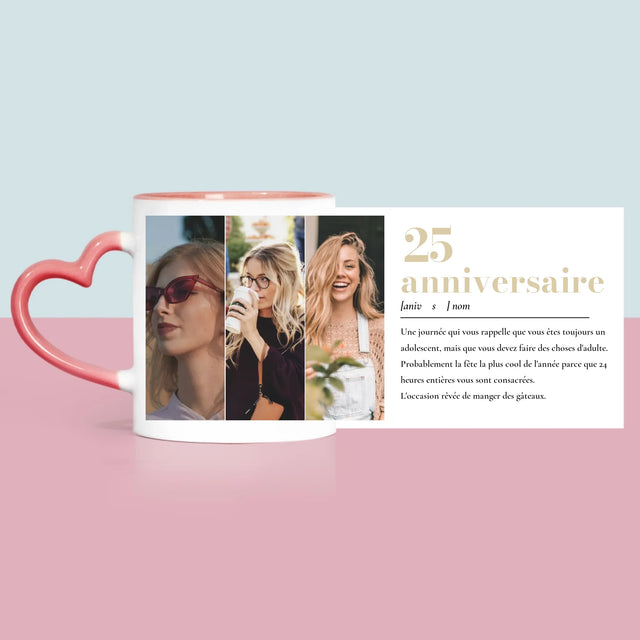 Le Collage Photo: 25E Anniversaire Définition - Le Mug