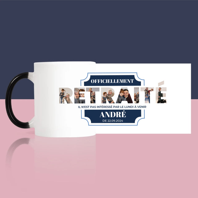 Collage Photo De Lettre: Officiellement Retraité - Le Mug