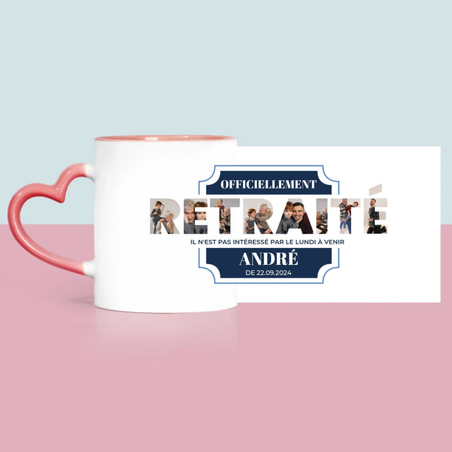 Collage Photo De Lettre: Officiellement Retraité - Le Mug