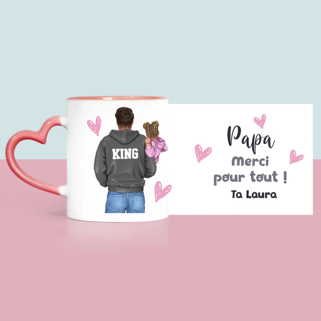 La Création Du Personnage: Papa Avec Enfant - Le Mug