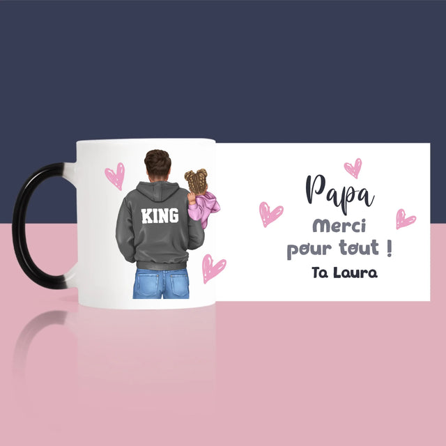 La Création Du Personnage: Papa Avec Enfant - Le Mug