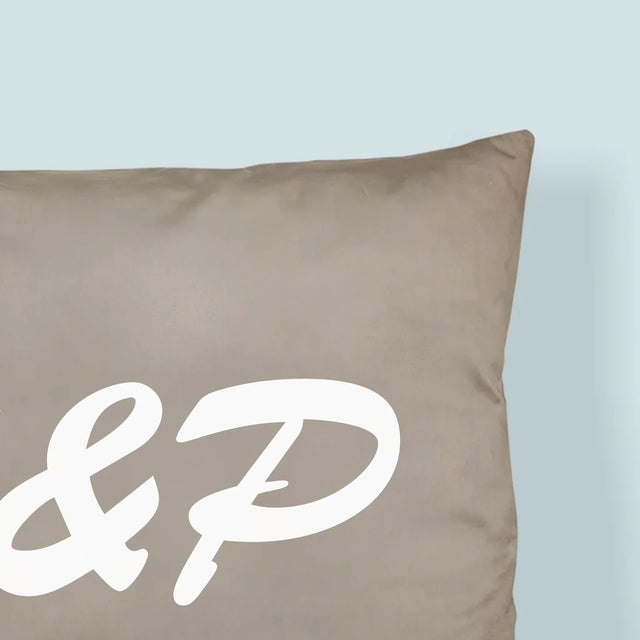 Le Monogramme: Initiales, Les Cœurs - Coussin 