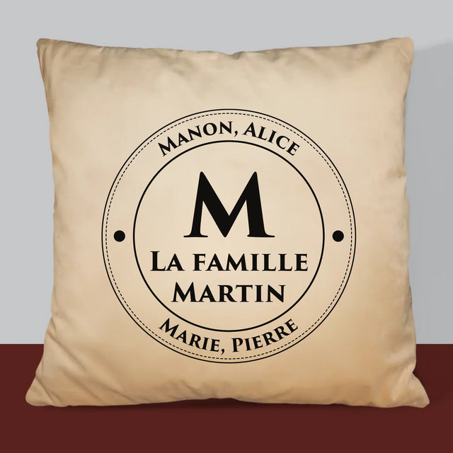 Le Monogramme: Monogramme Familial 2 - Coussin 
