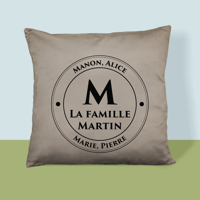 Le Monogramme: Monogramme Familial 2 - Coussin 