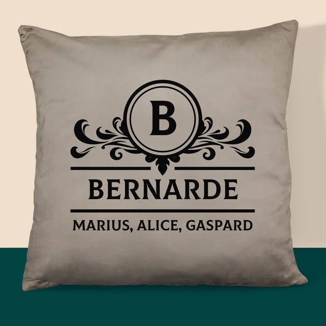 Le Monogramme: Monogramme, Famille - Coussin 