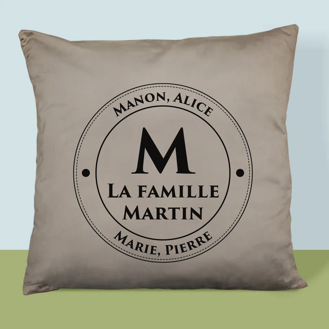 Le Monogramme: Monogramme Familial 2 - Coussin 