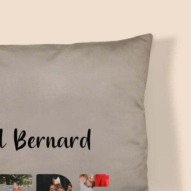 Collage Photo De Lettre: Prêtre Par Vocation - Coussin 