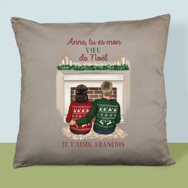 La Création Du Personnage: Couple De Noël - Coussin 