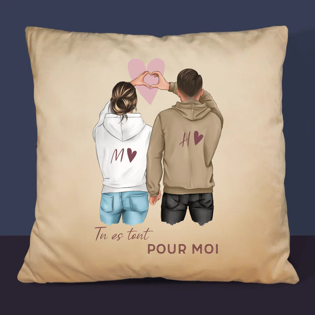 La Création Du Personnage: Couple  Cœur - Coussin 