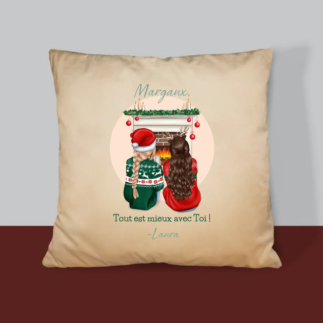 La Création Du Personnage: Les Meilleures Amies À Noël - Coussin 