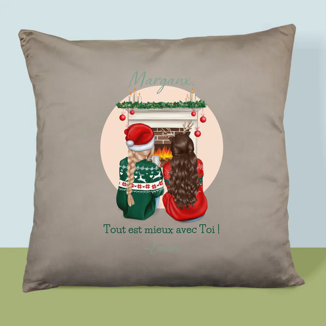 La Création Du Personnage: Les Meilleures Amies À Noël - Coussin 