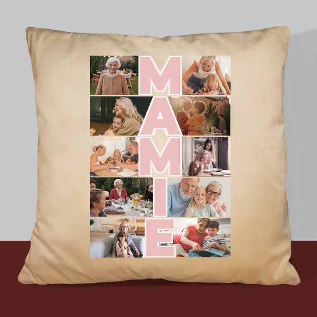 Le Collage Photo: Mamie - Coussin 