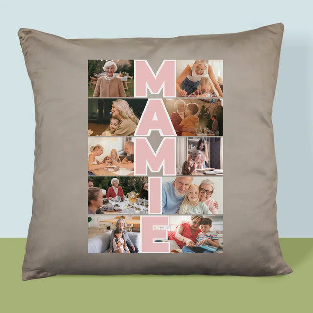 Le Collage Photo: Mamie - Coussin 