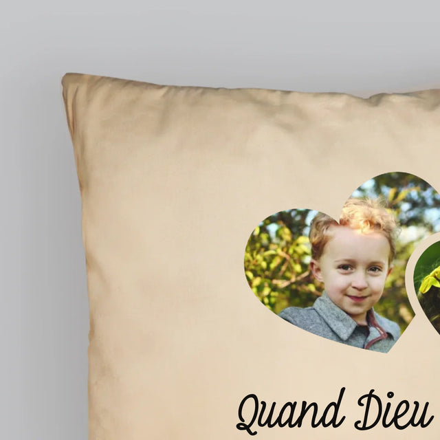 Le Collage Photo: Quand Dieu A Assigné Les Grands-Parents - Coussin 