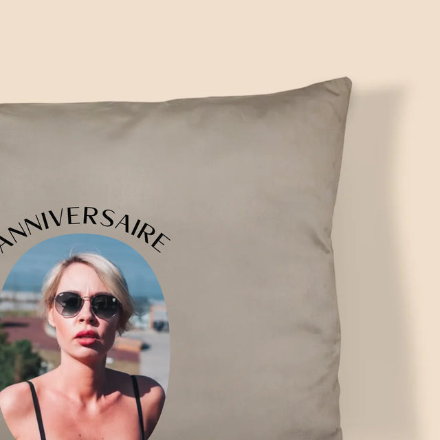 Collage Photo De Lettre: 40 Ans, Des Beaux Moments - Coussin 