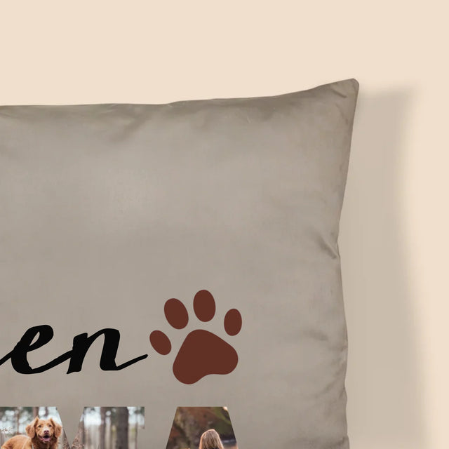 Collage Photo De Lettre: Chien Maman De Vos Photos - Coussin 