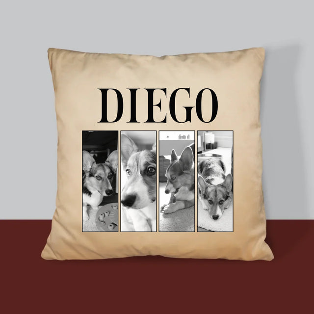 Le Collage Photo: Un Classique Bootleg Avec Un Animal - Coussin 