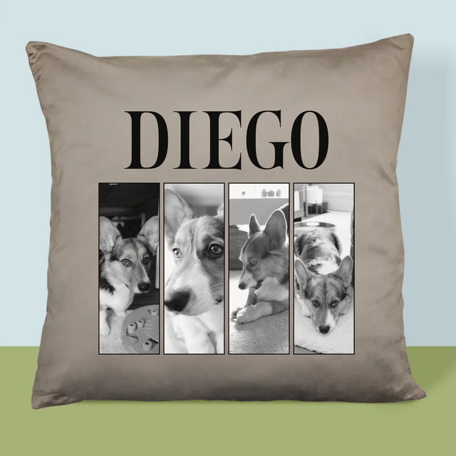 Le Collage Photo: Un Classique Bootleg Avec Un Animal - Coussin 