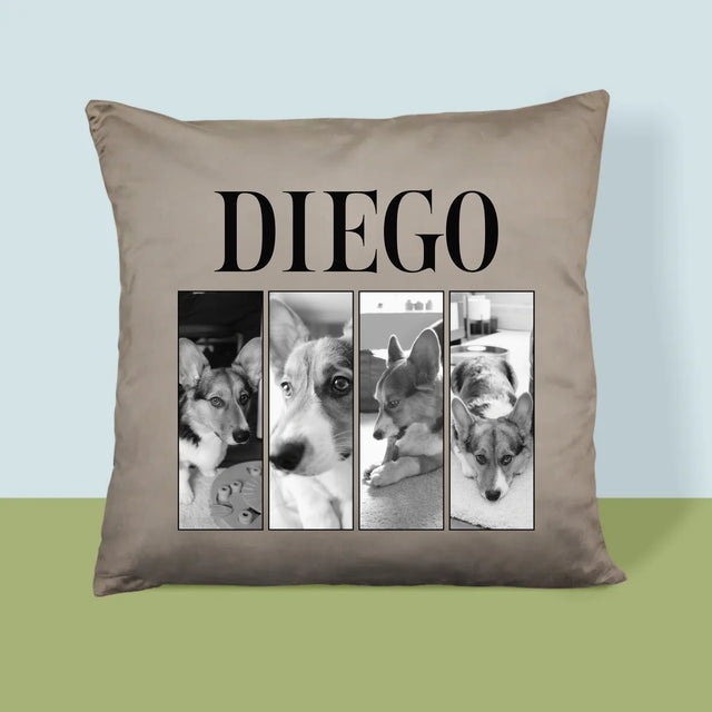 Le Collage Photo: Un Classique Bootleg Avec Un Animal - Coussin 
