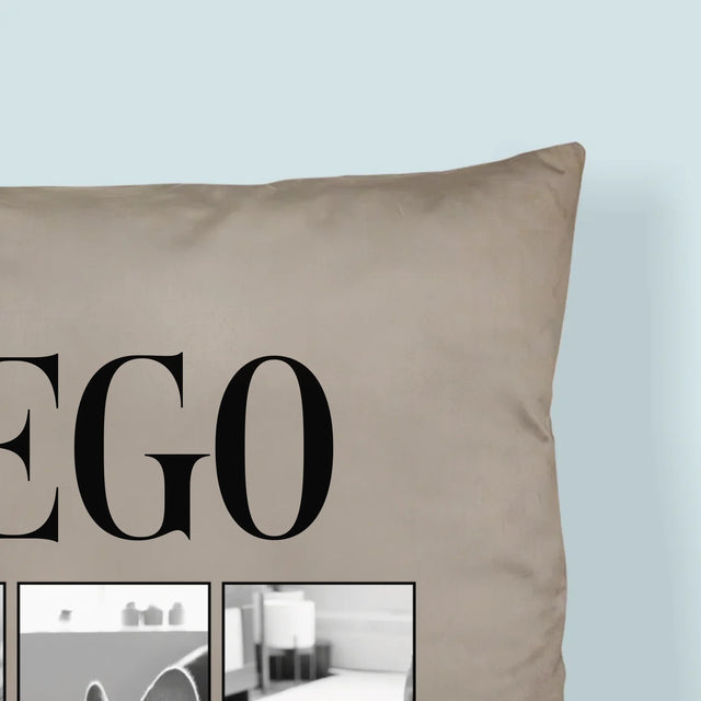Le Collage Photo: Un Classique Bootleg Avec Un Animal - Coussin 