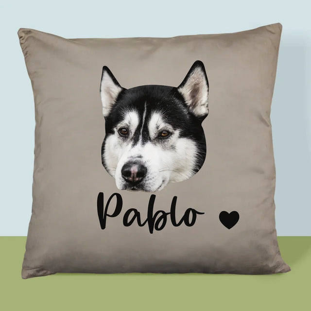 Ton Personnage: La Tête De Votre Chien - Coussin 