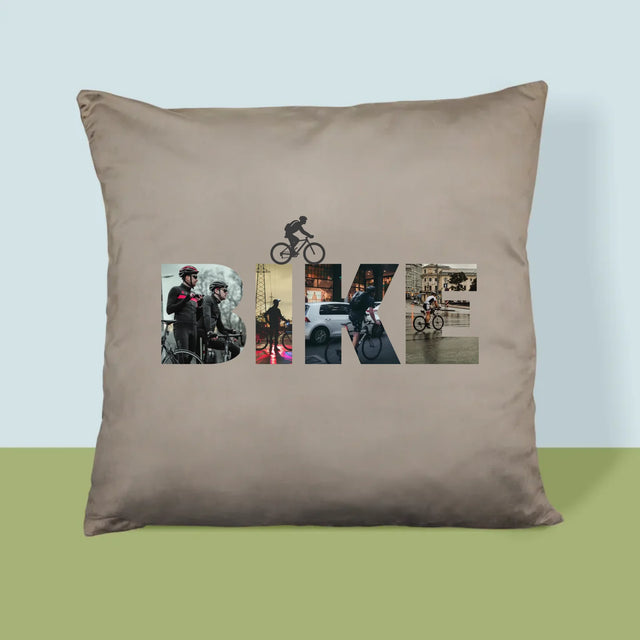 Collage Photo De Lettre: Bike - Coussin 