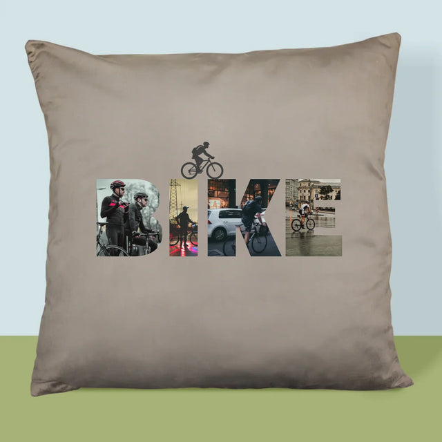 Collage Photo De Lettre: Bike - Coussin 