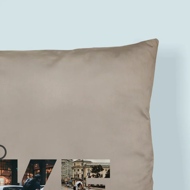Collage Photo De Lettre: Bike - Coussin 