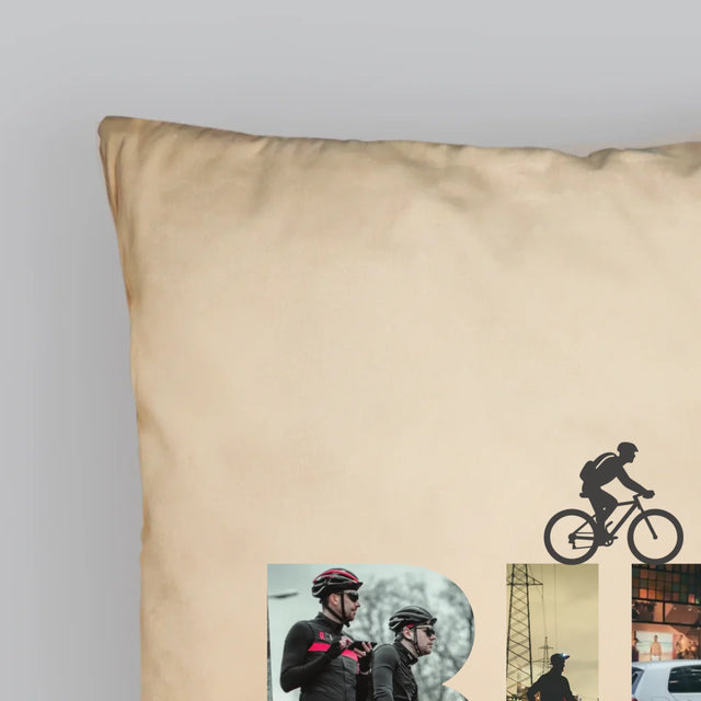 Collage Photo De Lettre: Bike - Coussin 