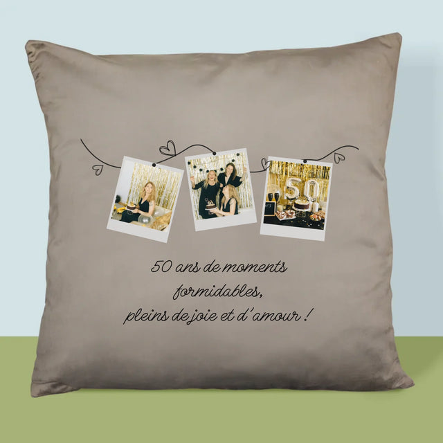 Le Collage Photo: 50 Ans De Moments Formidables - Coussin 