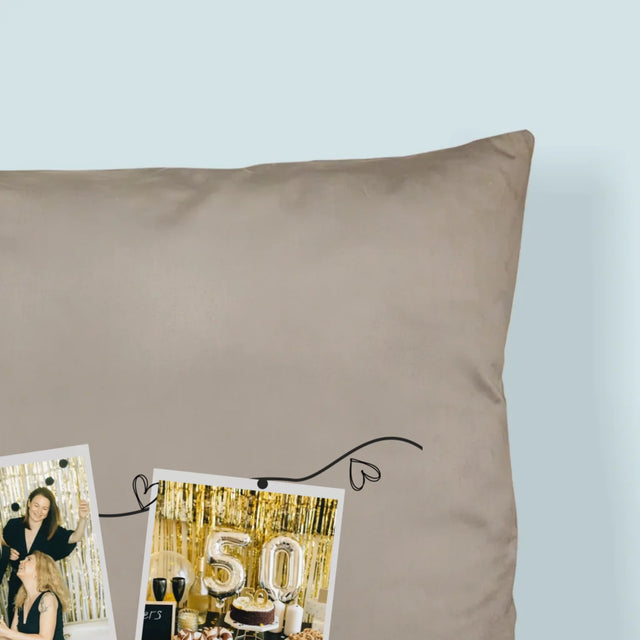 Le Collage Photo: 50 Ans De Moments Formidables - Coussin 
