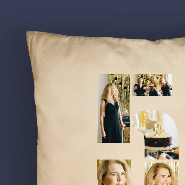 Forme Des Photos: 50 Anniversaire Vœux - Coussin 